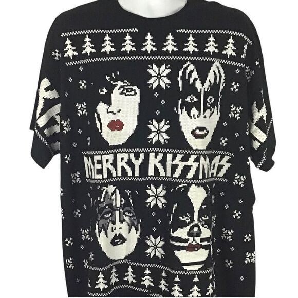 Other - MERRY Kissmas Rock Band KISS Christmas Holiday Tee 2X Mens Cotton T Shirt NWOT